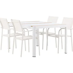 Ruokailuryhmä Venture Home, 150x100cm Togo-pöytä + 4 pinottavaa Santorini-tuolia
