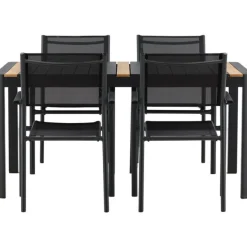 Ruokailuryhmä Venture Home, 150x100cm Togo-pöytä + 4 pinottavaa Santorini-tuolia