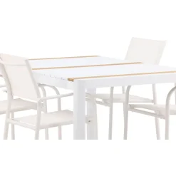 Ruokailuryhmä Venture Home, 150x100cm Togo-pöytä + 4 pinottavaa Santorini-tuolia