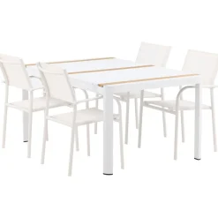Ruokailuryhmä Venture Home, 150x100cm Togo-pöytä + 4 pinottavaa Santorini-tuolia