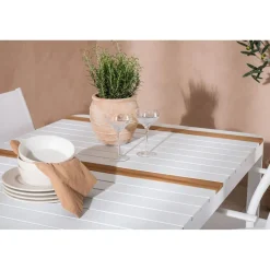 Ruokailuryhmä Venture Home, 150x100cm Togo-pöytä + 4 pinottavaa Santorini-tuolia