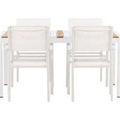 Ruokailuryhmä Venture Home, 150x100cm Togo-pöytä + 4 pinottavaa Santorini-tuolia