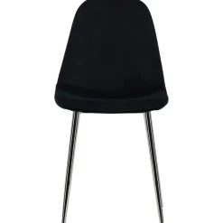 Ruokapöydän tuoli Venture Home Polar Velvet, musta/kromi