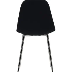 Ruokapöydän tuoli Venture Home Polar Velvet, musta/kromi