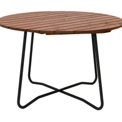 Ruokapöytä Eden Wood Wilma, Ø120cm, 5 henkilölle, ruskea