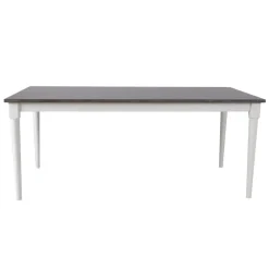 Ruokapöytä Home4You Janelle 183x91cm, harmaa/valkoinen