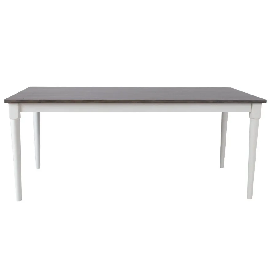 Ruokapöytä Home4You Janelle 183x91cm, harmaa/valkoinen