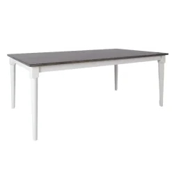 Ruokapöytä Home4You Janelle 183x91cm, harmaa/valkoinen