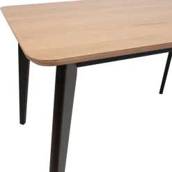 Ruokapöytä Home4You ROXBY 120x80xK76 cm, tammi/musta, ruskea