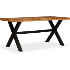 Ruokapöytä kiinteä akaasia- ja mangopuu 180x90x76 cm