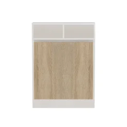Ruokapöytä Linento Furniture Bracked, valkoinen/puunväri, taittuva