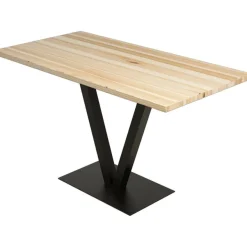 Ruokapöytä Linento Furniture Sun Table, 133x66cm, hopeakoivu/musta
