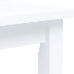 Ruokapöytä valkoinen 114x71x75 cm kumipuu