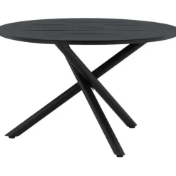 Ruokapöytä Venture Home, ø120cm, musta alumiini