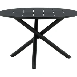 Ruokapöytä Venture Home, ø120cm, musta alumiini