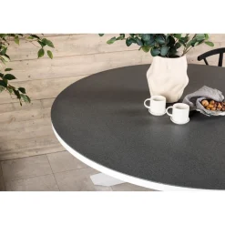 Ruokapöytä Venture Home Copacabana, ø140cm, harmaa/valkoinen