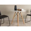 Ruokapöytä Venture Home Danburi, ⌀60cm, valkoinen/puu
