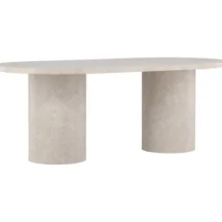 Ruokapöytä Venture Home Narvik, 200x100cm, beige marmorijäljitelmä
