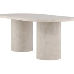 Ruokapöytä Venture Home Narvik, 200x100cm, beige marmorijäljitelmä