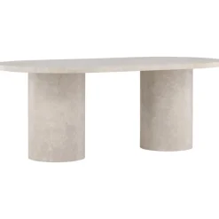 Ruokapöytä Venture Home Narvik, 200x100cm, beige marmorijäljitelmä