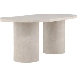 Ruokapöytä Venture Home Narvik, 200x100cm, beige marmorijäljitelmä