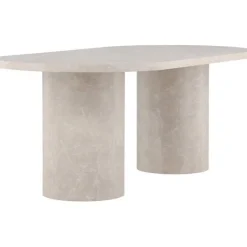 Ruokapöytä Venture Home Narvik, 200x100cm, beige marmorijäljitelmä