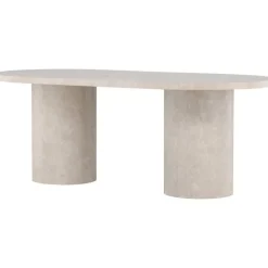 Ruokapöytä Venture Home Narvik, 200x100cm, beige marmorijäljitelmä