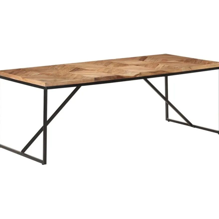 Ruokapöytä 200x90x76 cm täysi akaasia- ja mangopuu