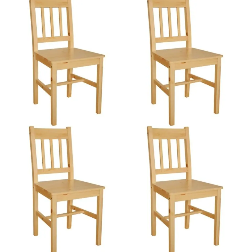 Ruokatuolit, 4 kpl, mänty