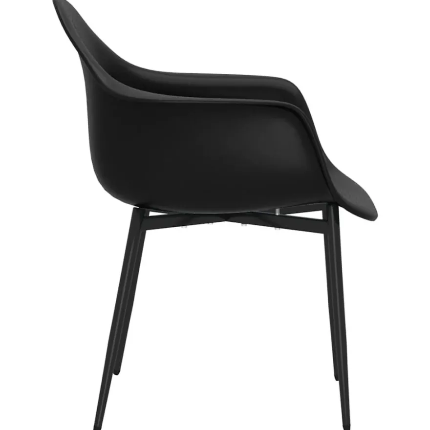 Ruokatuolit 4 kpl musta PP (38077)