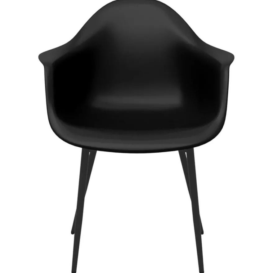 Ruokatuolit 4 kpl musta PP (38077)