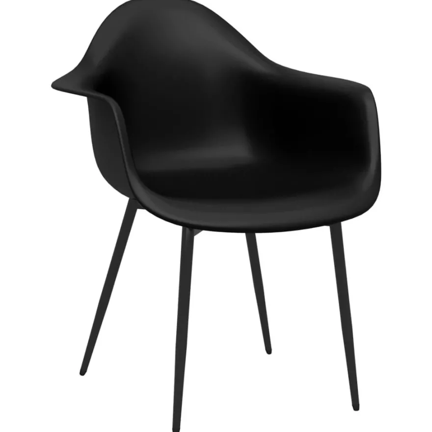 Ruokatuolit 4 kpl musta PP (38077)