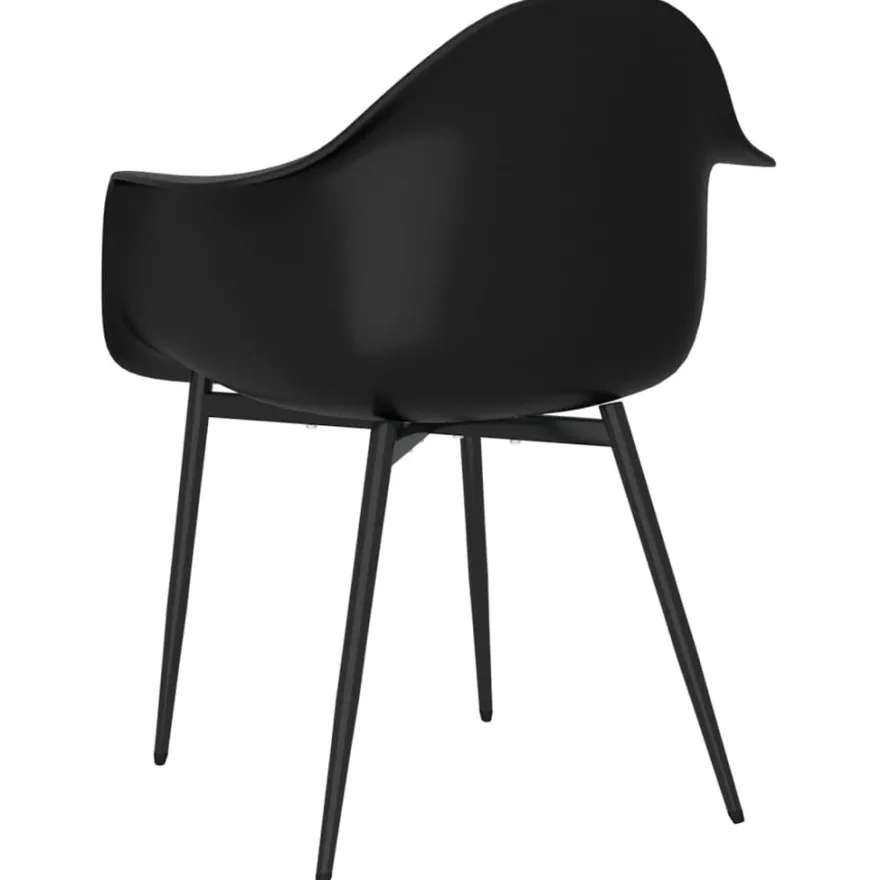 Ruokatuolit 4 kpl musta PP (38077)