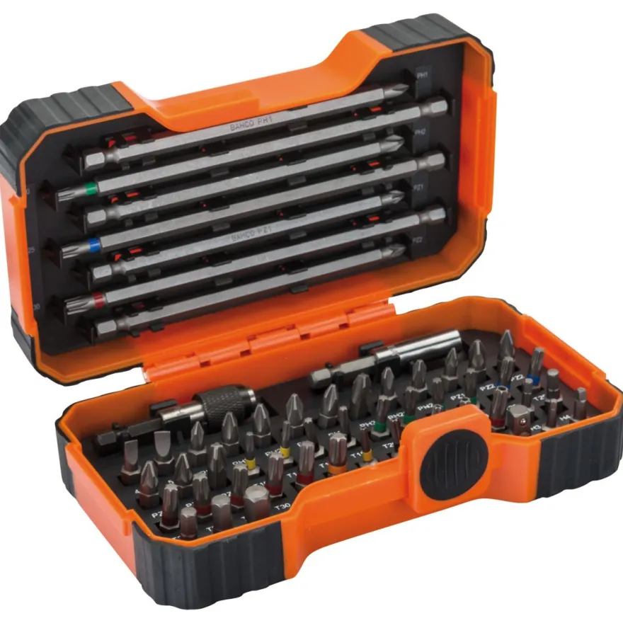 Ruuvauskärkisarja Bahco 59/S54BC, 1/4", ura-/PH-/PZ-/kuusiokolo-/Torx Tamper -ruuveille, 54 osaa