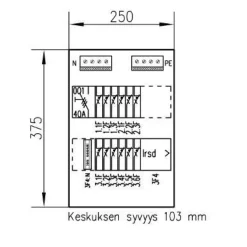 Ryhmäkeskus pinta UTU Pointer 3412 V 35A IP30 PS