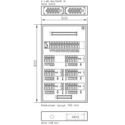 Ryhmäkeskus uppo/pinta FE UTU Bulldog 3854 V 50A IP30 FE