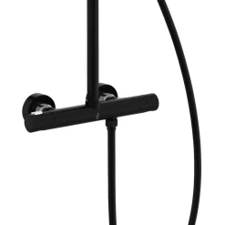 Sadesuihkusetti Bathlife Brusa, termostaattihanalla, suihkupää ⌀240mm, matta musta