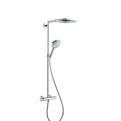 Sadesuihkusetti Hansgrohe Raindance Select S 300 Showerpipe, termostaattihanalla, suihkupää ⌀300mm, vettä säästävä, yläsuihkulla ja käsisuihkulla, kiiltävä kromi
