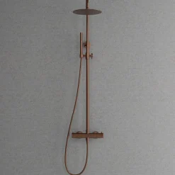 Sadesuihkusetti Scandtap Steel Pleasure 2, termostaattihanalla, suihkupää ⌀250mm, kiiltävä kupari