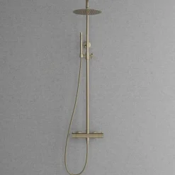 Sadesuihkusetti Scandtap Steel Pleasure 2, termostaattihanalla, Champagne