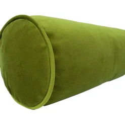 Samettinen rullatyyny Home4You Ø18x50 cm, vihreä