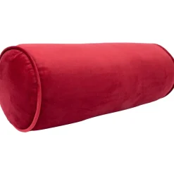 Samettinen rullatyyny Home4You Ø18x50 cm, viininpunainen, punainen