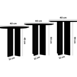 Sarjapöytä Linento Furniture Leo (55 + 50 + 45)