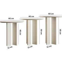 Sarjapöytä Linento Furniture Leo (55 + 50 + 45)