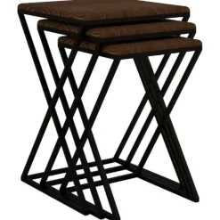Sarjapöytä Linento Furniture Z Zigon, ruskea/musta