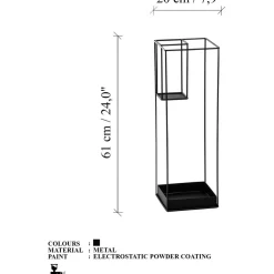 Sateenvarjoteline Linento Furniture Semsiye-A-008, musta