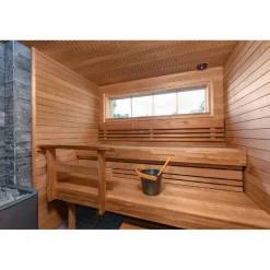 Saunapaneeli Tuuli Sauna STS4, 15x120mm, haapa, lämpökäsitelty