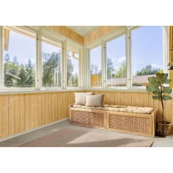 Saunapaneeli Tuuli Sauna STS4, 15x120mm, TK, kuusi, saunasuojattu, harjattu, hiekka