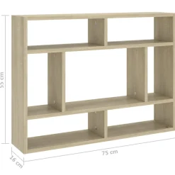 Seinähylly Sonoma-tammi 75x16x55 cm tekninen puu (03005)