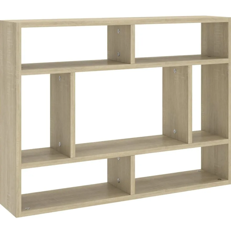 Seinähylly Sonoma-tammi 75x16x55 cm tekninen puu (03005)